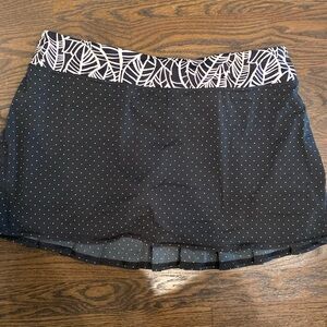 Black and white polka dot skirt